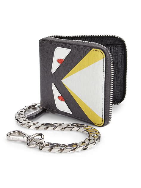 fendi men designer wallet|fendi zipper wallet.